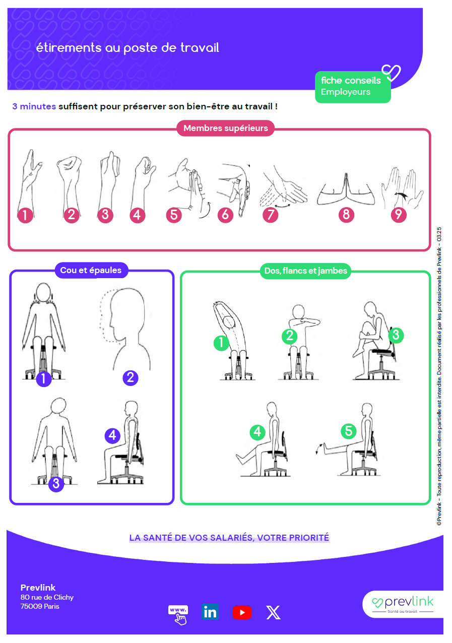 Etirements au poste de travail