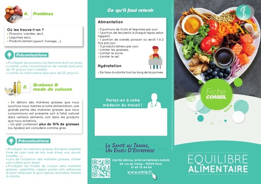 SALARIES : votre équilibre alimentaire