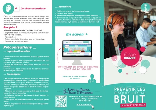 PRÉVENIR LES RISQUES LIES AU BRUIT - BUREAU ET OPEN SPACE